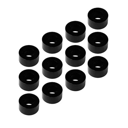 1UP Racing - 3x6x3mm Precision Aluminum Shims, Black, 12pcs - 1UP80305