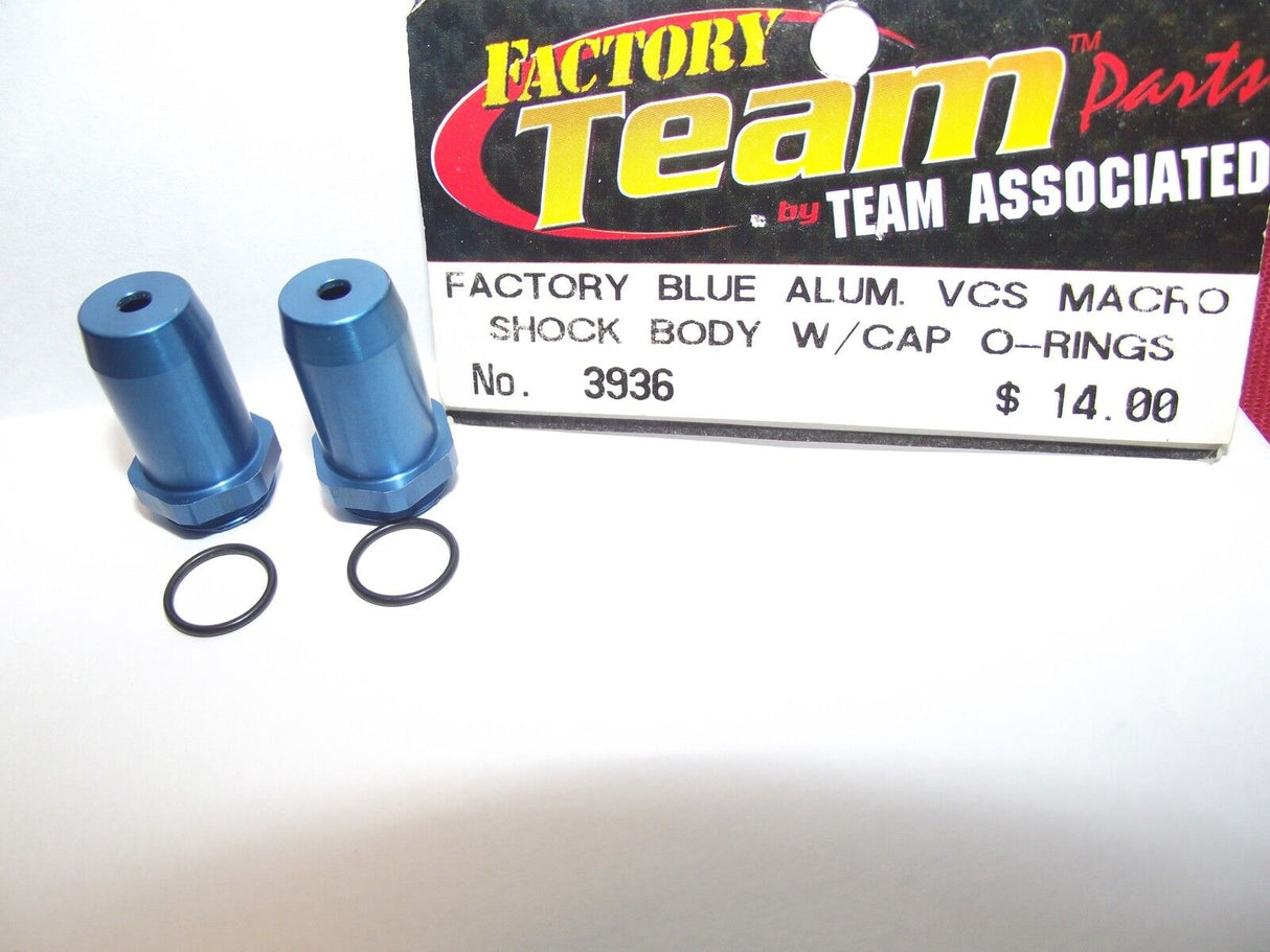 Factory Team Associated # 3936 Blue Alum Vcs Macro Shock Body w/cap o-rings