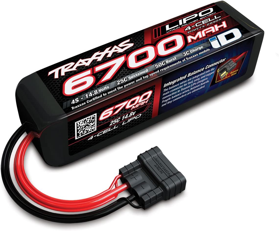 Traxxas 2890X 6700 mAh 14.8V 4 Cell 25C LiPo Battery Vehicle - TRA2890X