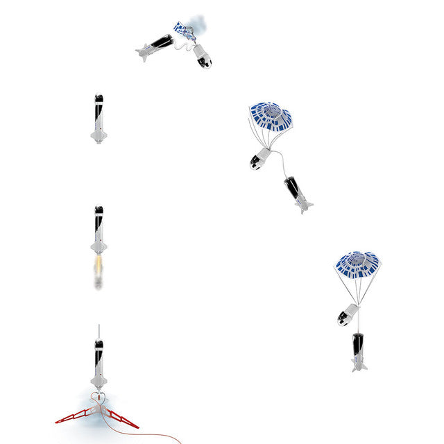 Estes Flying Model Rocket Kit Boxed Blue Origin Builders kit - EST7315