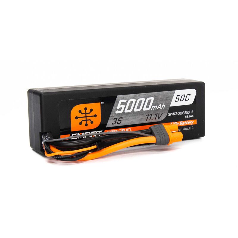 11.1V 5000mAh 3S 50C Smart Hardcase LiPo Battery IC3 - SPMX50003S50H3
