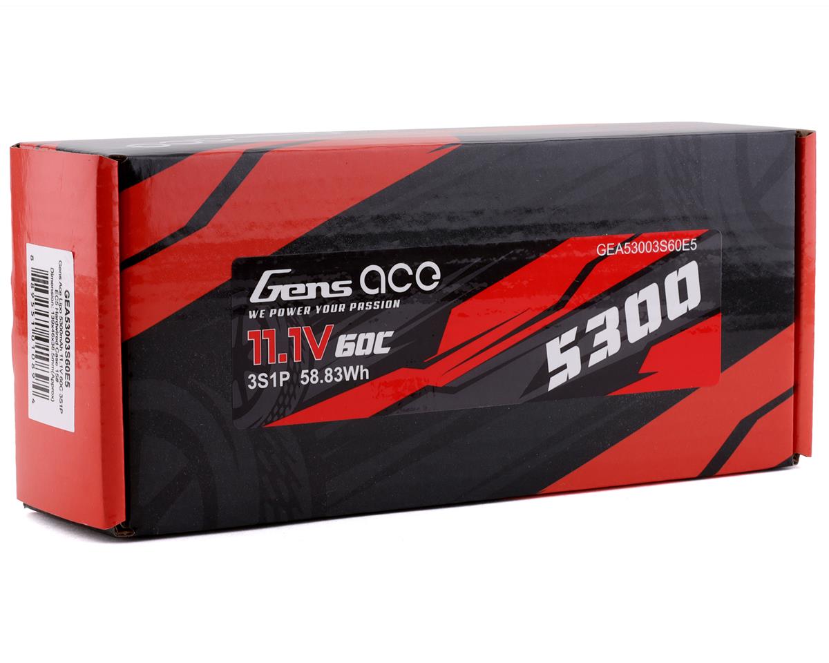 Gens Ace 3s LiPo Battery 60C (11.1V/5300mAh) w/EC5 Connector - GEA53003S60E5