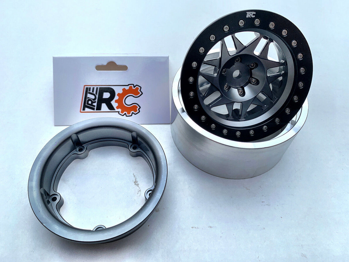 Axial SCX6 2.9” Titanium Aluminum Wheels 2 each - TRC-107