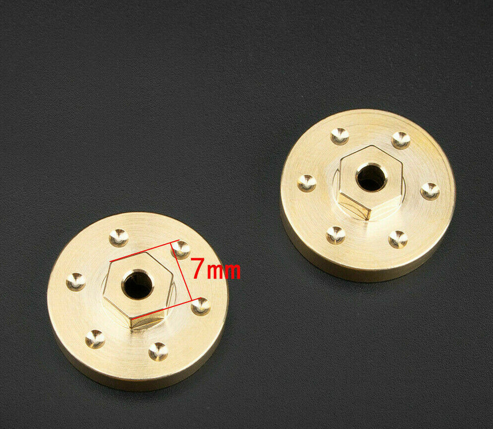 Brass Wheel Hubs 7g each 2pcs For Axial SCX24 - TRC-029