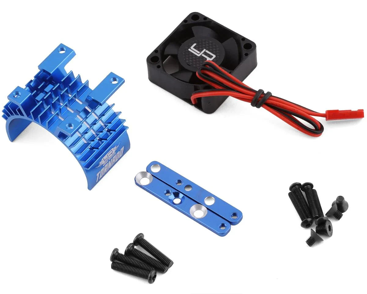 Yeah Racing 540/550 Aluminum Heat Sink w/30mm High Speed Tornado Fan (Blue) - YEA-YA-0653BU