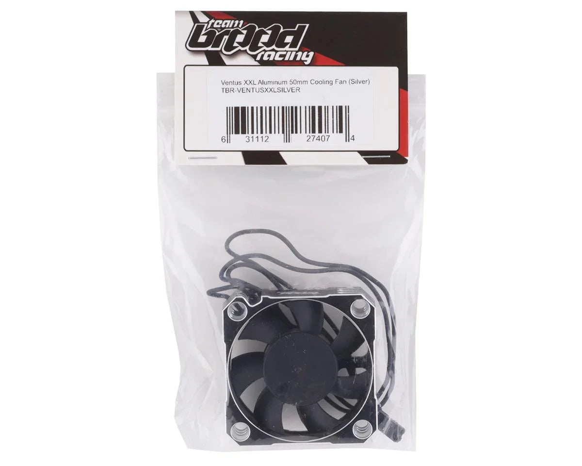 Team Brood Ventus XXL Aluminum 50mm Cooling Fan (Black) - BRO-TBR-VENTUSXXLSILVER