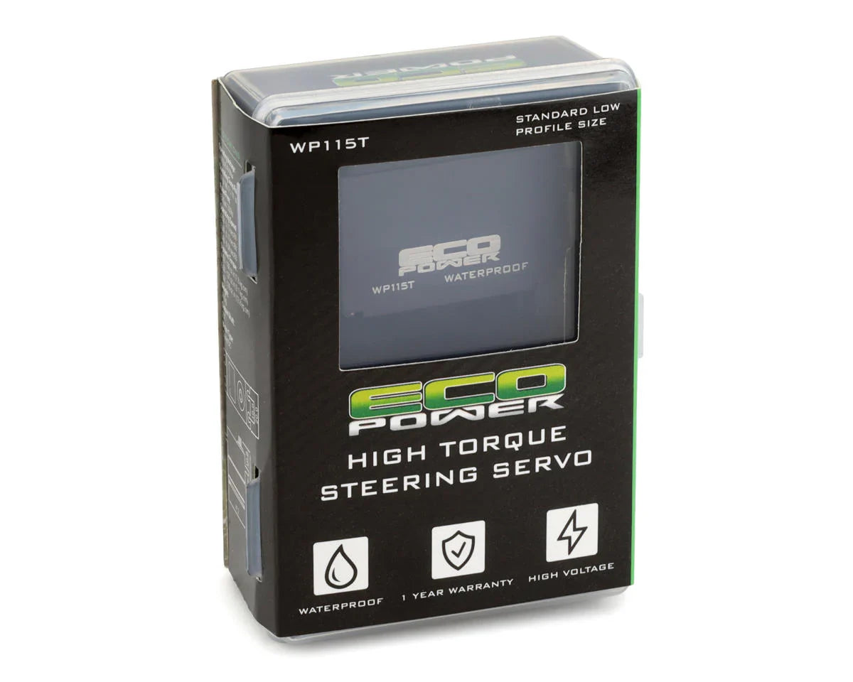 EcoPower WP115T Low Profile High Torque Waterproof Metal Gear Servo High Voltage - ECP-115T