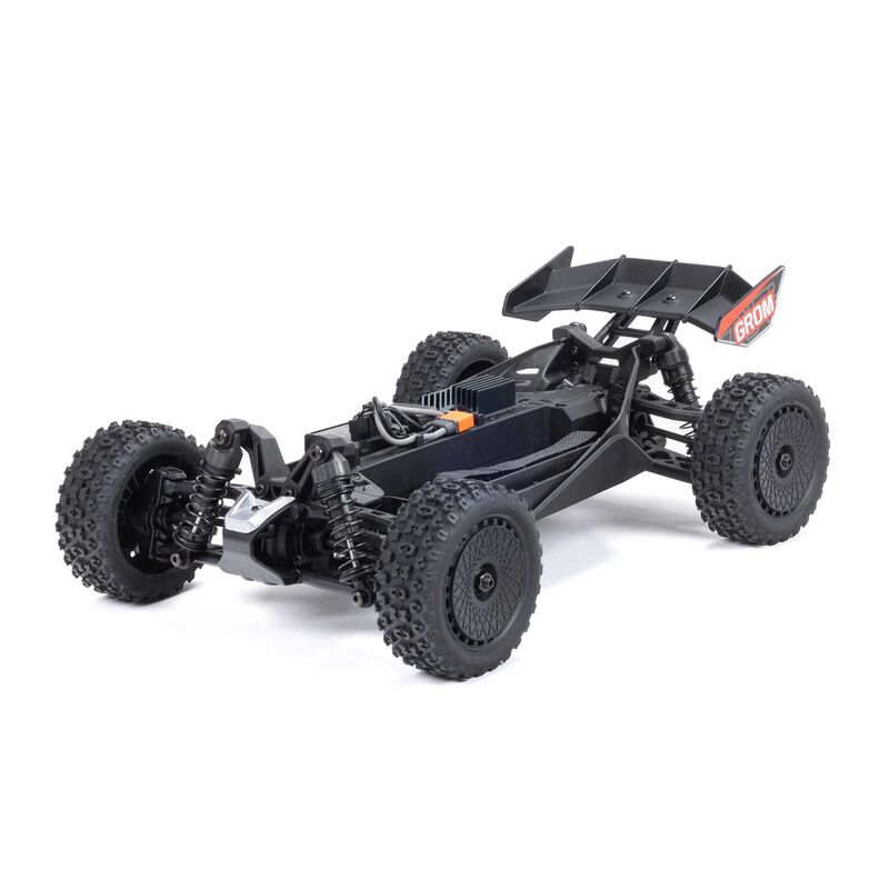 TYPHON GROM MEGA 380 Brushed 4X4 Small Scale Buggy RTR with Battery & Charger, Blue/Silver