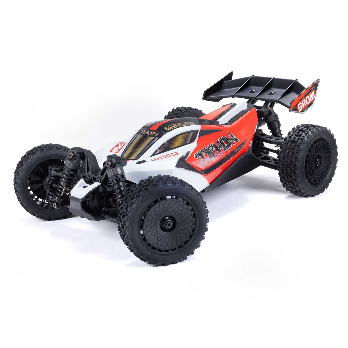 TYPHON GROM MEGA 380 Brushed 4X4 Small Scale Buggy RTR with Battery & Charger, Blue/Silver