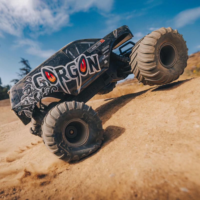 1/10 GORGON 2WD RTA Kit Brushed Monster Truck (Battery & Charger Included), Gun Metal