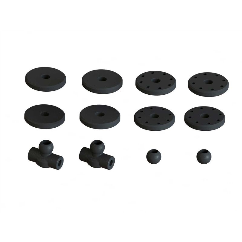 Shock Set, 16mm Bore, 104mm Length, 550cSt Oil - ARA330623