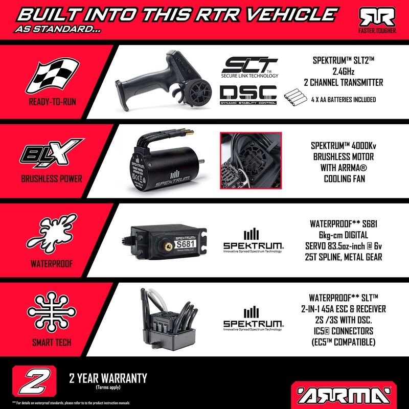 Arrma 1/10 VORTEKS 223S DSC 2WD RTR Brushless Stadium Truck