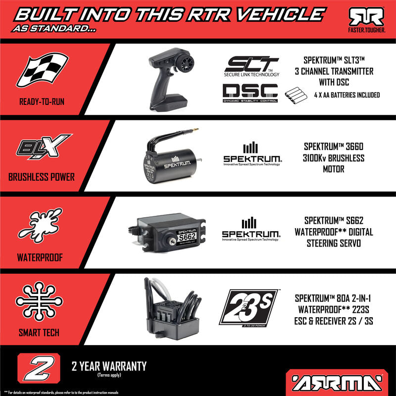 Arrma 1/10 VORTEKS 223S 4X4 RTR Brushless Stadium Truck