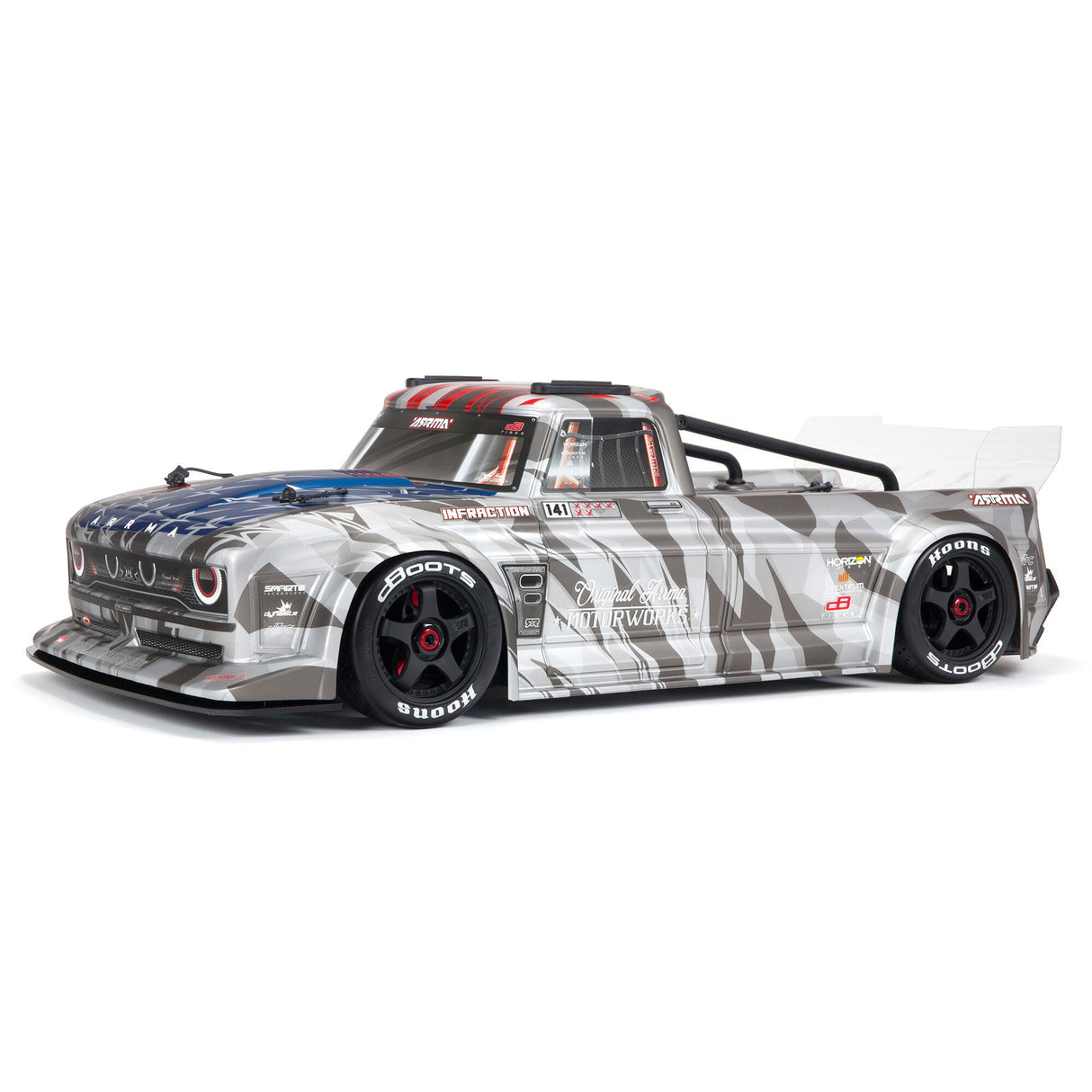 1/7 Infraction 6S BLX V2 All-Road Truck RTR, Silver - ARA7615V2T2