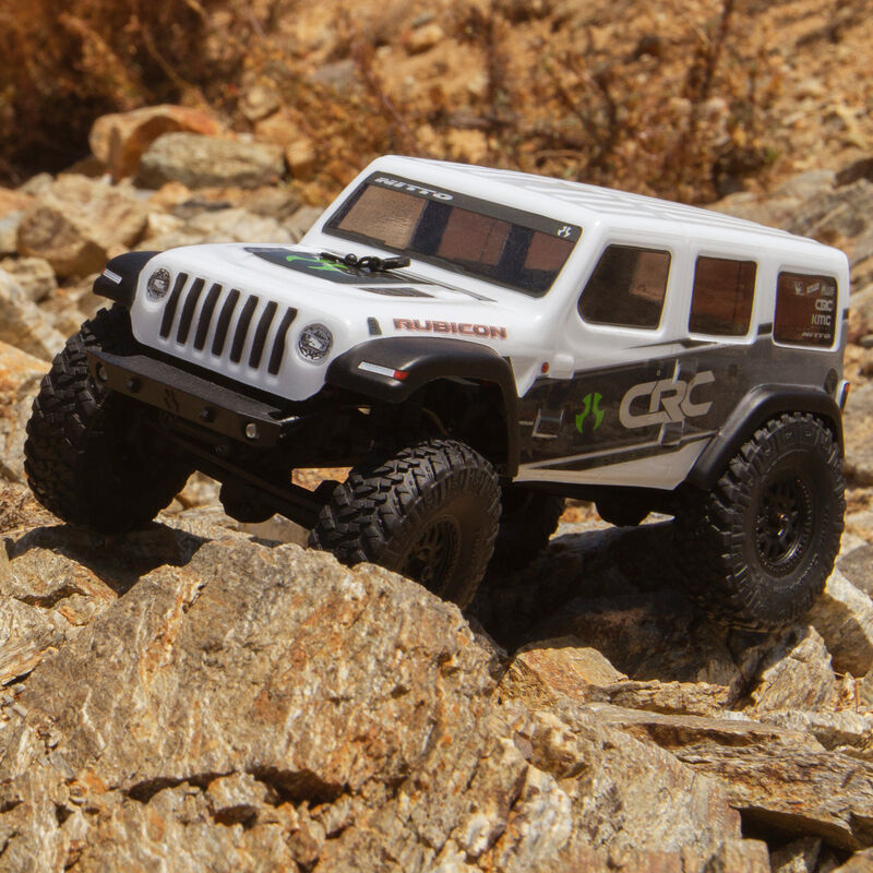 1/24 SCX24 2019 Jeep Wrangler JLU CRC 4WD Rock Crawler Brushed RTR, White - AXI00002V2T1