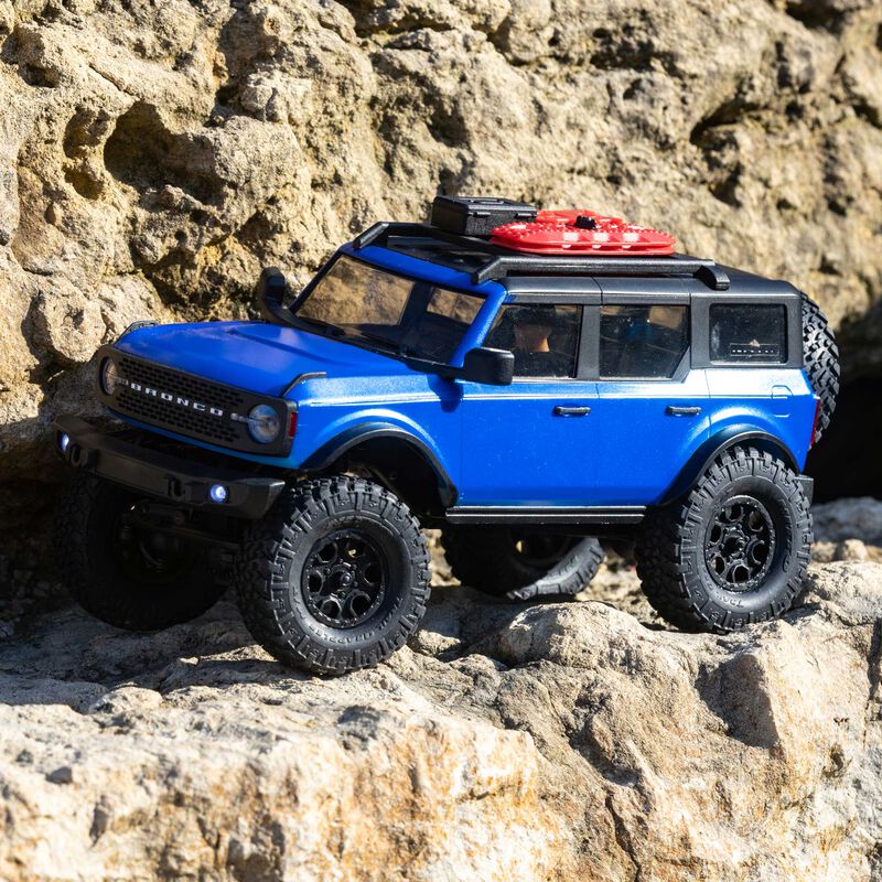 1/24 SCX24 2021 Ford Bronco 4WD Truck Brushed RTR, Blue - AXI00006T3