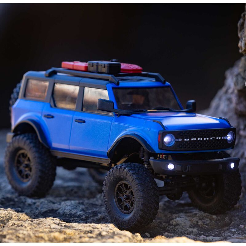 1/24 SCX24 2021 Ford Bronco 4WD Truck Brushed RTR, Blue - AXI00006T3