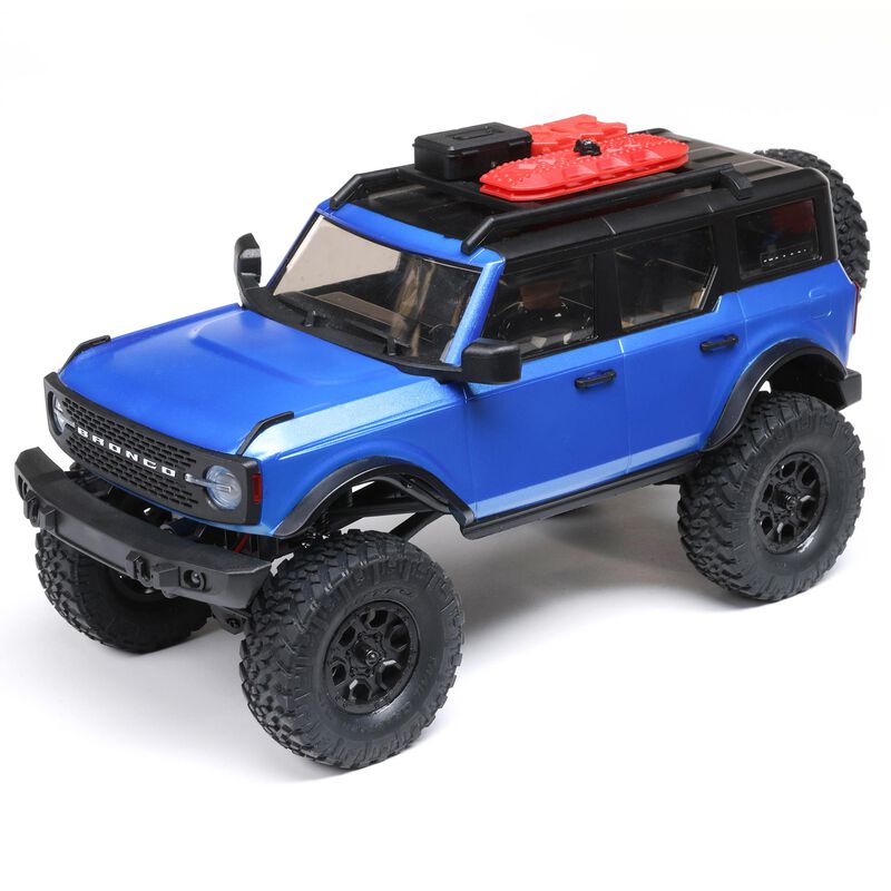 1/24 SCX24 2021 Ford Bronco 4WD Truck Brushed RTR, Blue - AXI00006T3