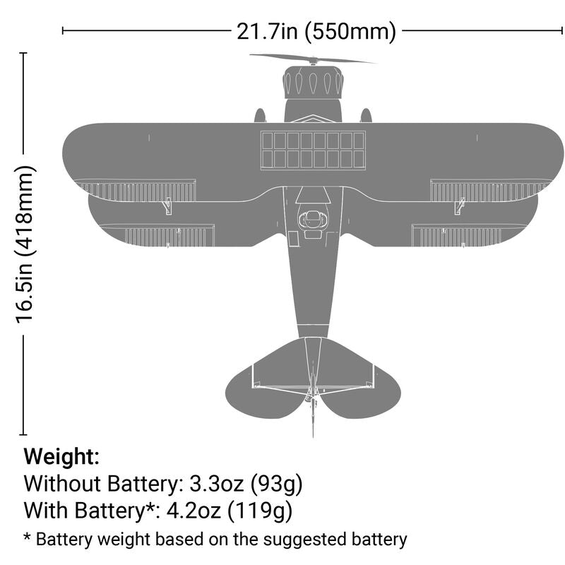 E-Flite UMX WACO BNF Basic with AS3X and SAFE Select, White