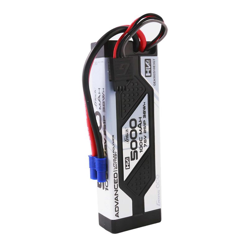 7.6V 5000mAh 2S 100C G-Tech Smart Lipo Battery: EC3 - GEA502S10E3GT