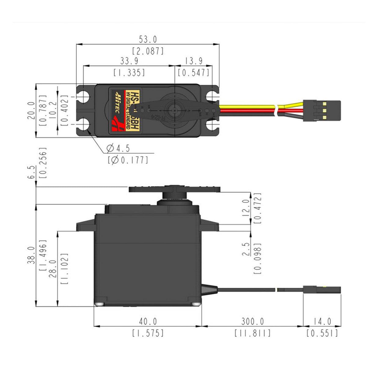 HITEC - High Voltage Karbonite Gear 24T Digital Sport Servo
