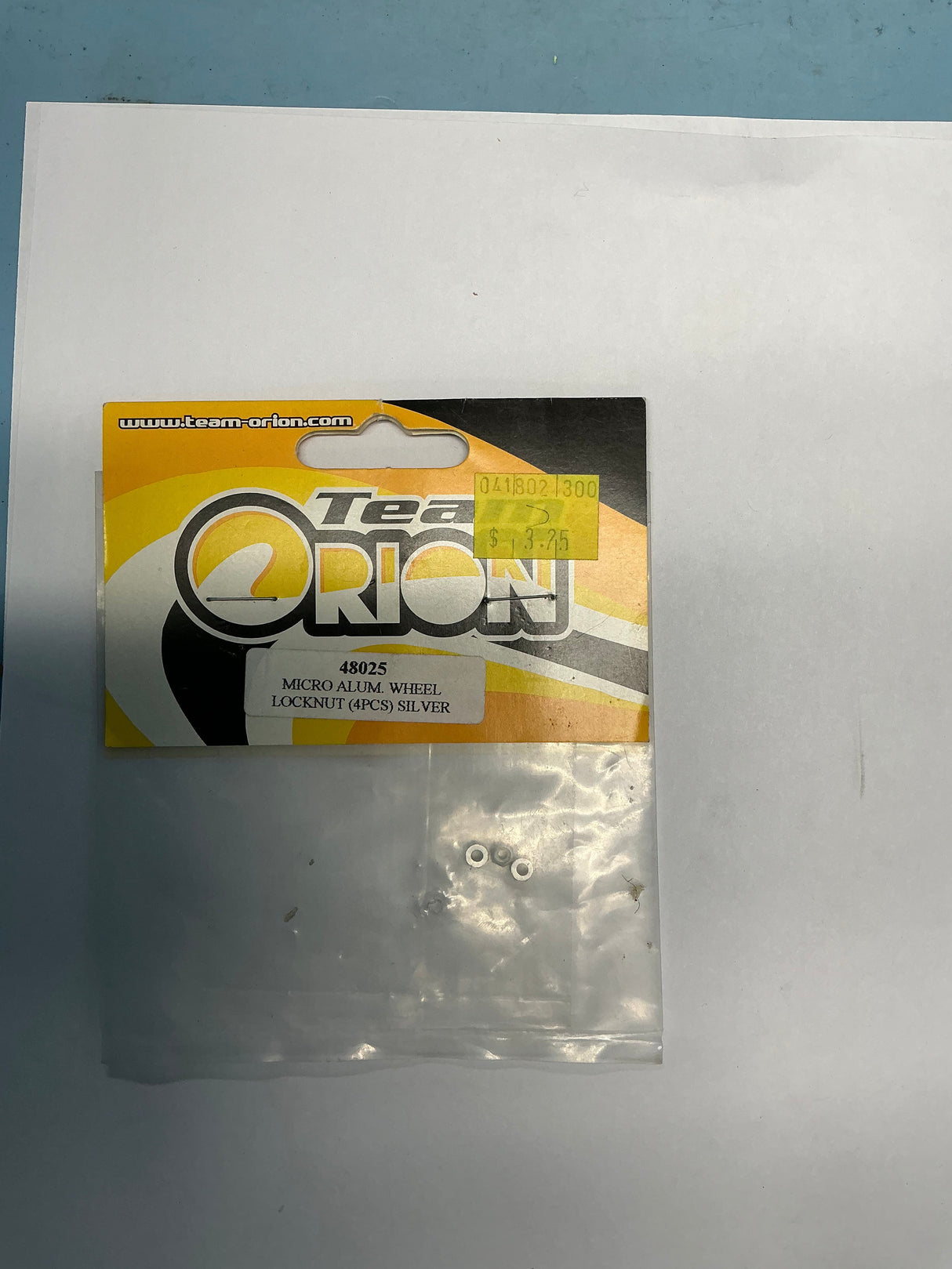 Team ORION Micro Alum. Wheel Locknut (4pcs) Silver 48025
