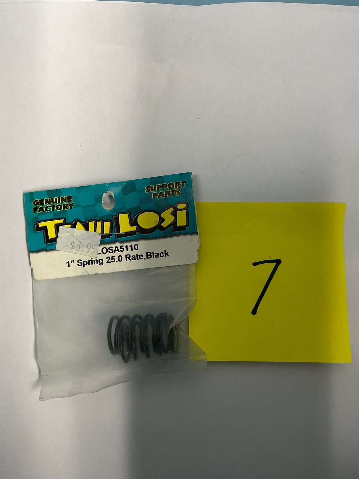 TEAM LOSI 1" Spring 25.0 Rate, Black LOSA5110