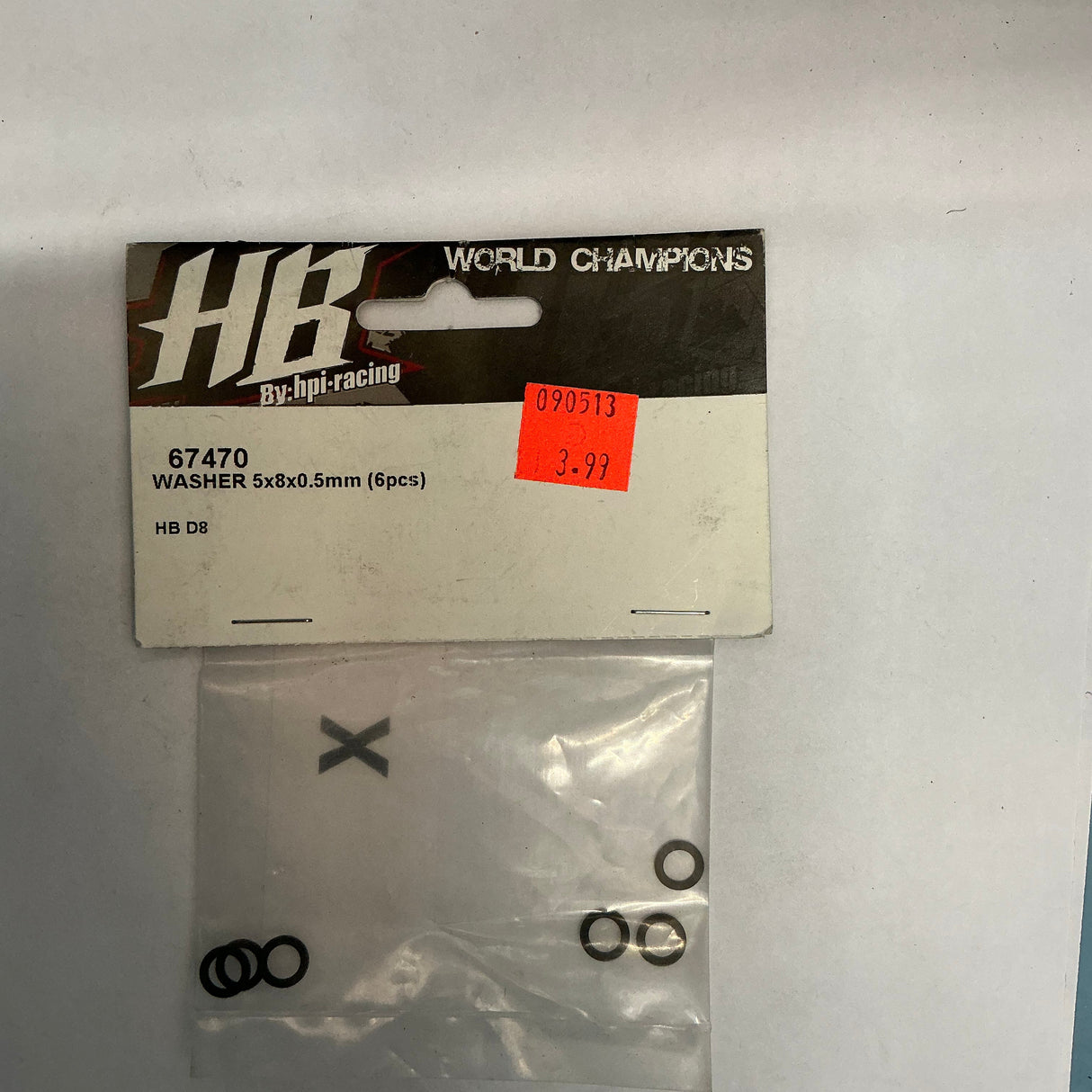 HB Washer 5x8x0.5mm (6pcs) 67470