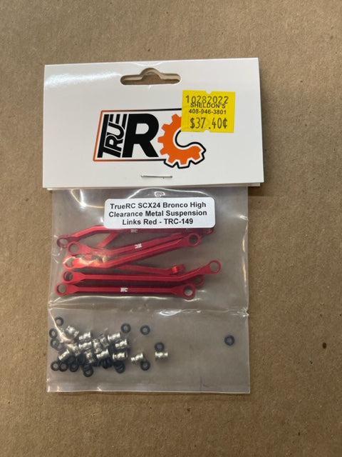 True Rc Scx24 Bronco high clearance metal Suspension links red TRC-149