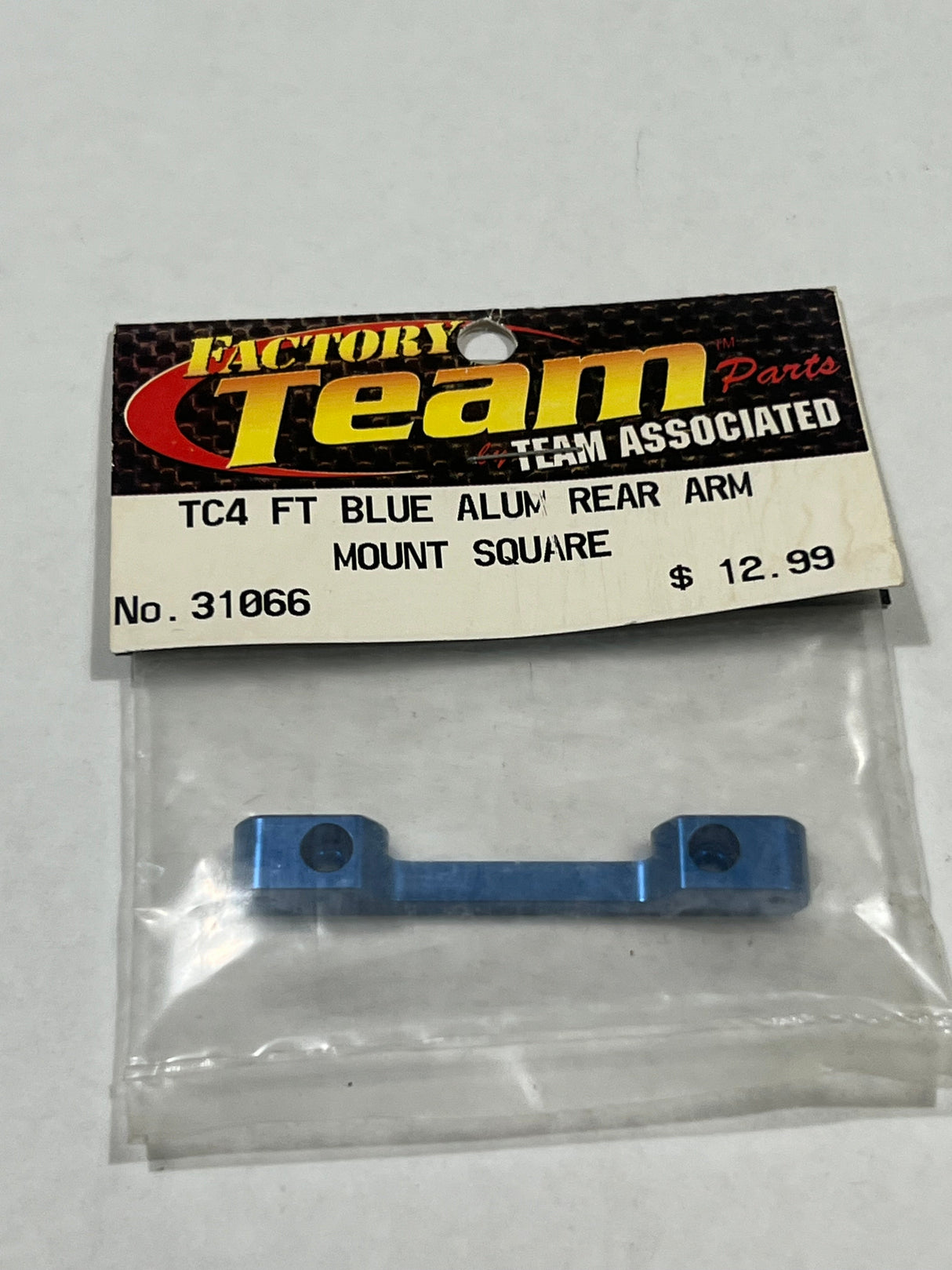 TC4 FT BLUE ALUM REAR ARM MOUNT SQUARE-ASC31066