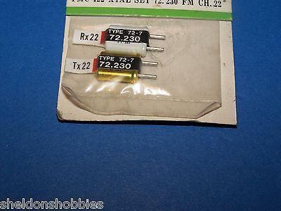 FUTABA CRYSTAL SET (FM 72.230) TX/RX CHANNEL 22 #FMC-422