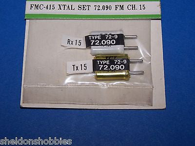 FUTABA CRYSTAL SET (FM 72.090) TX/RX CHANNEL15 #FMC-415