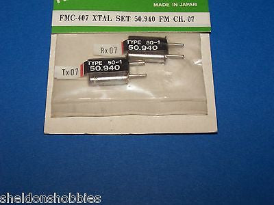 FUTABA CRYSTAL SET (FM 50.940) TX/RX CHANNEL 07 #FMC-407