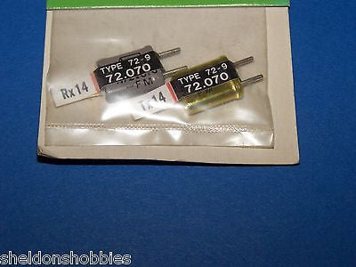 FUTABA CRYSTAL SET (FM 72.070) TX/RX CHANNEL14 #FMC-414
