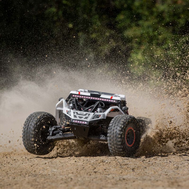 1/6 Super Rock Rey V2 4WD Rock Racer Brushless RTR White - LOS05016V2T1
