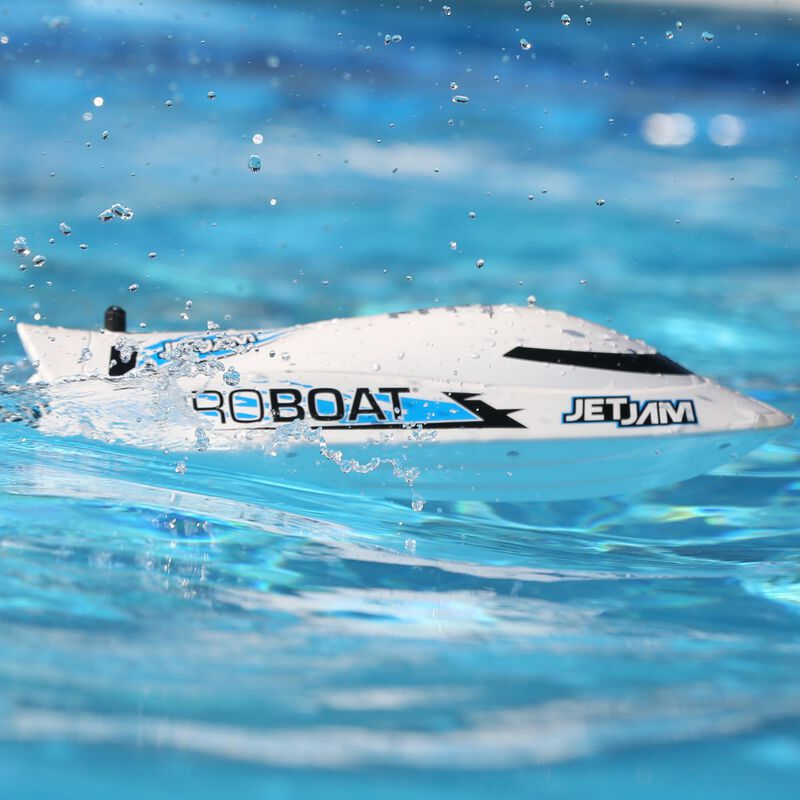Jet Jam V2 12" Self-Righting Pool Racer Brushed RTR, White - PRB08031V2T2