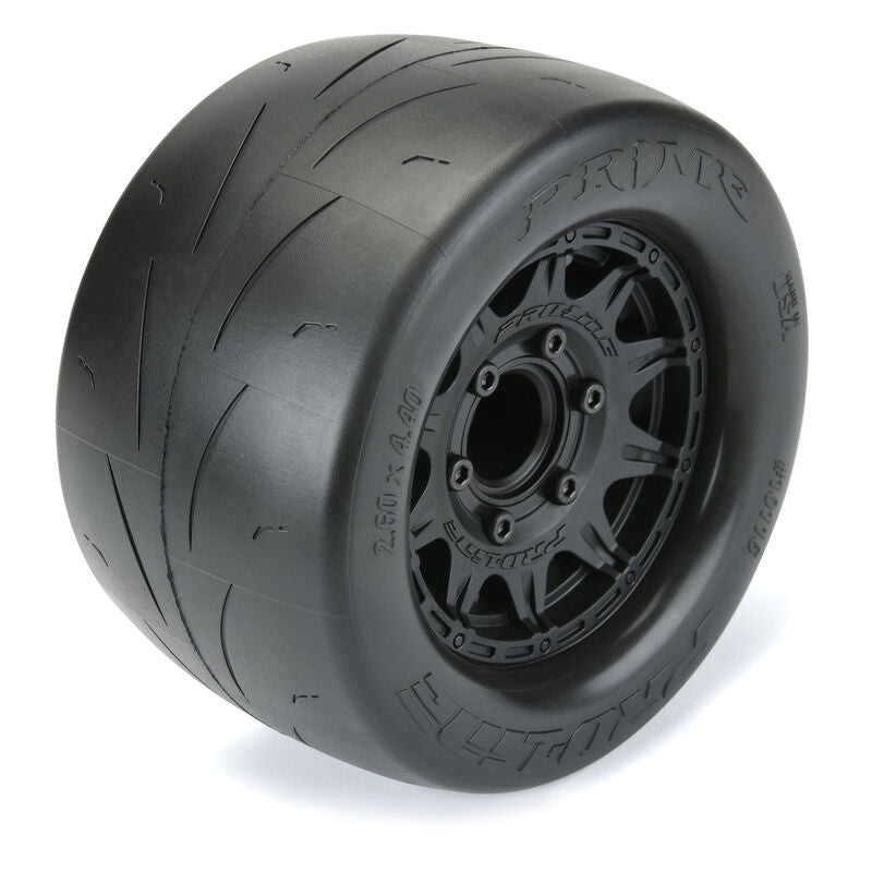 1/10 Prime Front/Rear 2.8" Street MT Tires Mounted 12mm Blk Raid (2) - PRO1011610