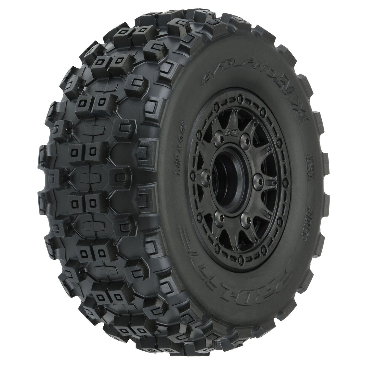 1/10 Badlands MX M2 Fr/Rr 2.2"/3.0" SC Mounted 12mm Blk Raid (2) - PRO1015610