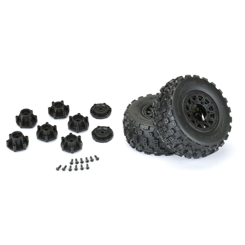 1/10 Badlands MX M2 Fr/Rr 2.2"/3.0" SC Mounted 12mm Blk Raid (2) - PRO1015610