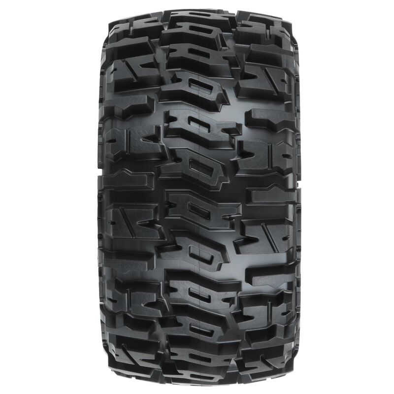 1/10 Trencher LP Front/Rear 2.8" MT Tires Mounted 12mm Blk Raid (2) - PRO1015910