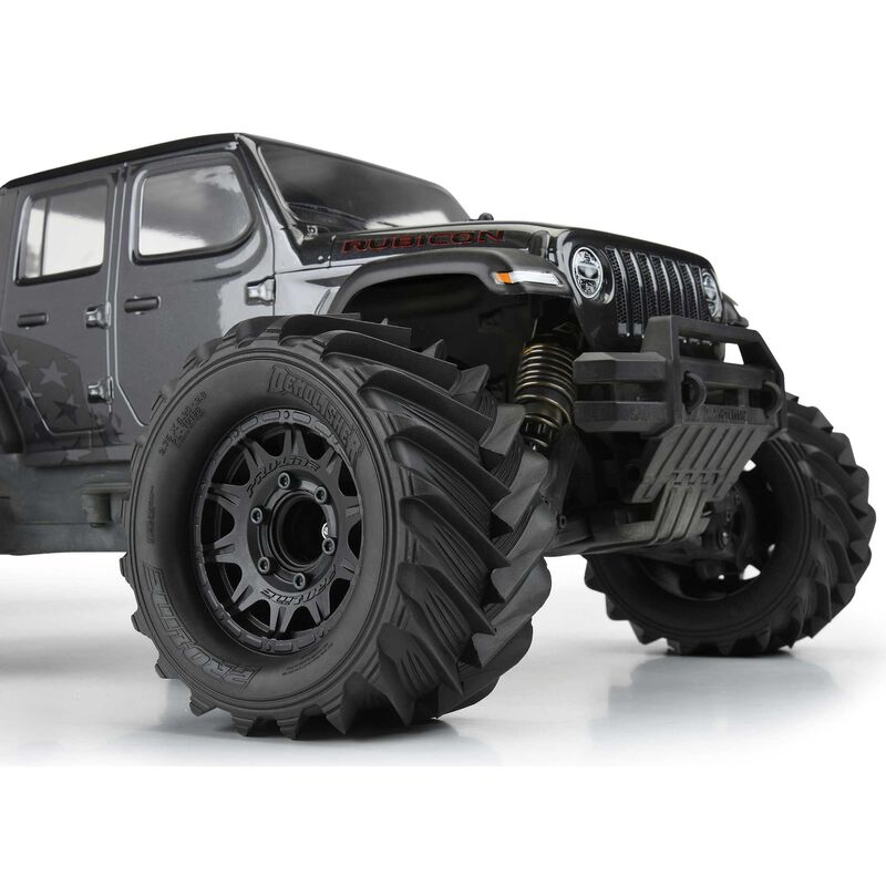 1/10 Demolisher Front/Rear 2.8" MT Tires Mounted 12mm Blk Raid (2) - PRO1019610