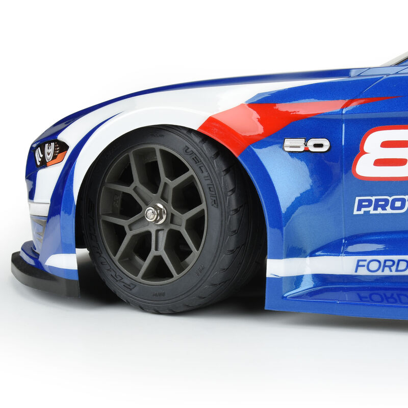 1/8 Vector S3 Front/Rear 35/85 2.4" Belted Mounted Tires, 14mm Gray: Vendetta - PRO1020410