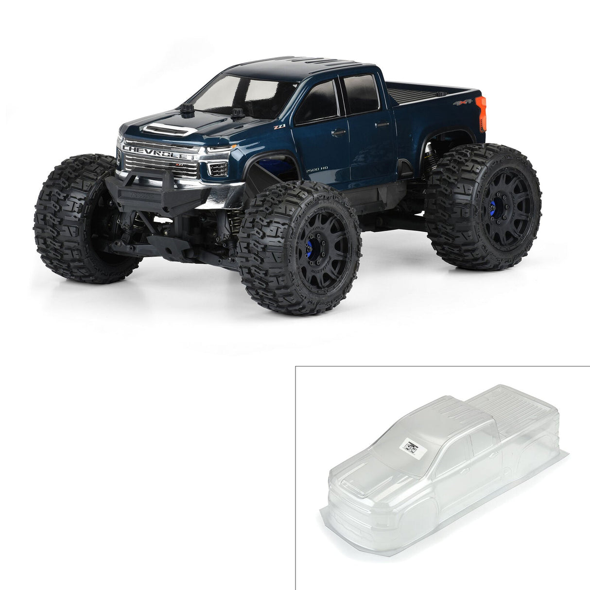 1/8 2021 Chevy Silverado 2500 HD Clear Body: E-REVO 2.0 & MAXX - PRO358200