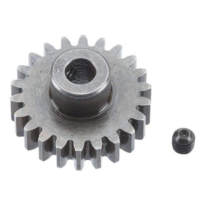 Extra Hard Steel 5mm Bore 1 Module Pinion, 22T