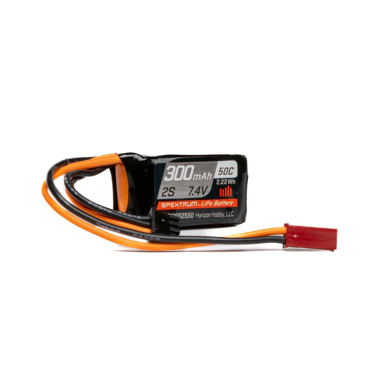 7.4V 300mAh 2S 50C LiPo Battery: JST-RCY - SPMX3002S50