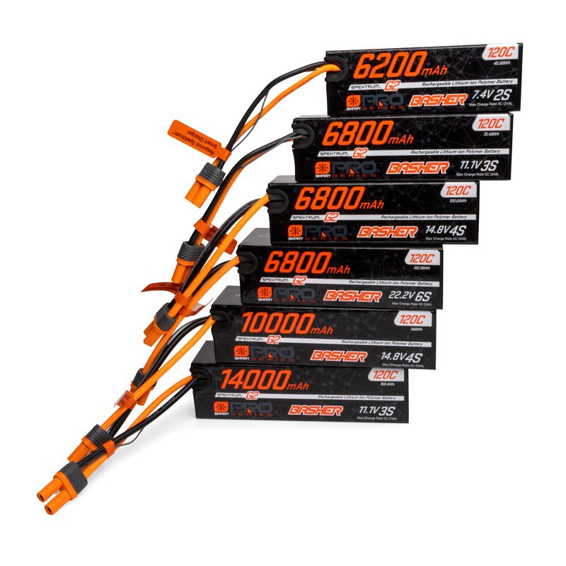 22.2V 6800mAh 6S 120C Smart G2 Pro Basher LiPo: IC5 - SPMXB6S68