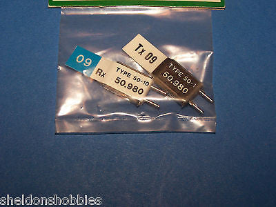 FUTABA D/C CRYSTAL SET (FM 50.980) TX/RX CHANNEL 09 #FMC-809