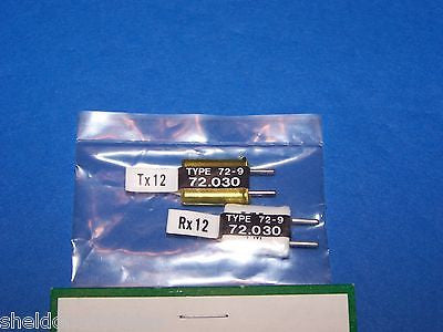 FUTABA CRYSTAL SET (FM 72.030) TX/RX CHANNEL 12 #FMC-412