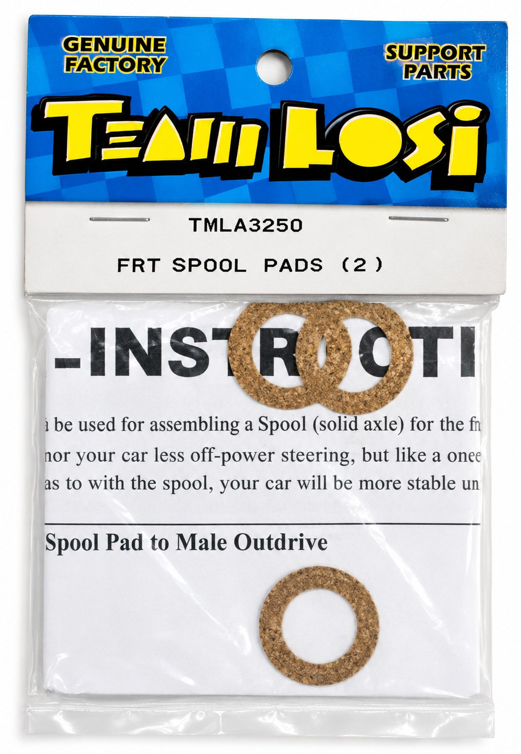 #TMLA3250 FRT SPOOL PADS (2)
