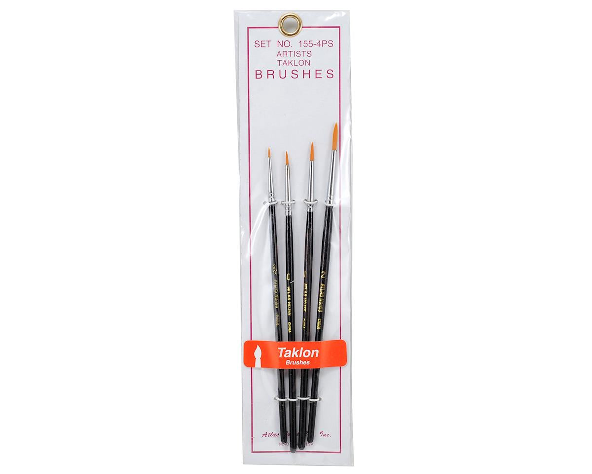 Atlas Brush Taklon Detail Acrylic Round Brush Set (4) - ABS155-4PS